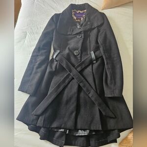 Madden Girl Black High Low Dress Coat